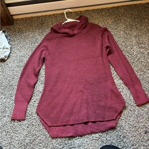 RD Style Women's Cowl Neck Sweater in Deep Burgundy